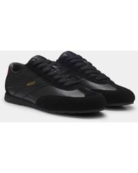 HUGO - Lytton Suede-Paneled Trainers With A Retro Silhouette - Lyst