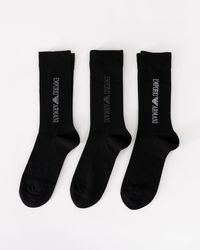 Emporio Armani - 3-Pack Short Socks - Lyst