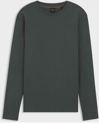 BOSS - Tchark Long Sleeve Stretch Cotton T-Shirt - Lyst