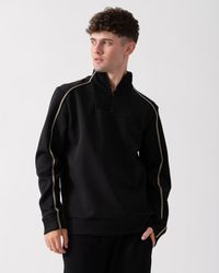 BOSS - Boss Sweat 1 1/4 Zip Sweatshirt With Contrast Piping 001, Size: L - Lyst