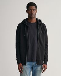 GANT - Regular Fit Shield Logo Full Zip Hoodie - Lyst