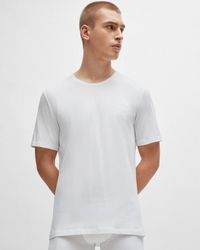 BOSS - Mix & Match Stretch-Cotton Regular Fit T-Shirt With Logo Detail Nos - Lyst