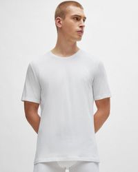 BOSS - Mix & Match Stretch-Cotton Regular Fit T-Shirt With Logo Detail Nos - Lyst