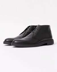 BOSS - Calev Leather Desert Boots With Signature Stripe Detailing - Lyst