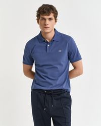 GANT - Regular Fit Short Sleeve Shield Logo Pique Polo - Lyst