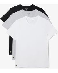 Lacoste - 3-Pack Cotton Crew Neck T-Shirts - Lyst
