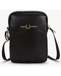 Fred Perry - Smooth Leather Small Side Bag - Lyst