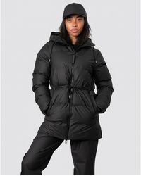 ASOS Puffer Jacket in Floral Jacquard - Multi | Puffer jacket outfit, Blue puffer jacket, Puffer 