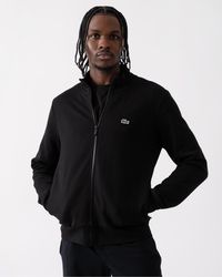 Lacoste - Regular Fit Brushed Fleece Zippered Sweatshirt 031, Size: M - Lyst