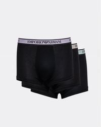Emporio Armani - 3-pack Core Logoband Trunks - Lyst