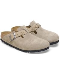 Birkenstock - Boston Braided Suede Leather Clogs - Lyst