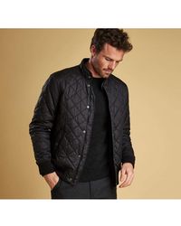barbour edderton quilted jacket navy