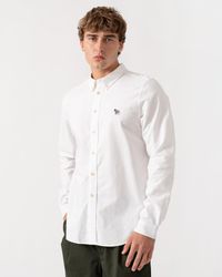 Paul Smith - Ps Tailored Fit Long Sleeve Shirt With Zebra Badge - Lyst