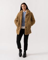 Samsøe & Samsøe - Natja Faux Fur Teddy Bear Coat - Lyst