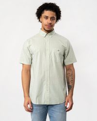 GANT - Regular Fit Short Sleeve Poplin Gingham Shirt - Lyst