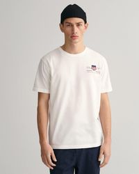GANT - Regular Fit Embroidered Archive Shield T-Shirt - Lyst