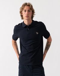 Paul Smith - Ps Regular Fit Short Sleeve Cotton-Piqué Zebra Logo Polo Shirt - Lyst