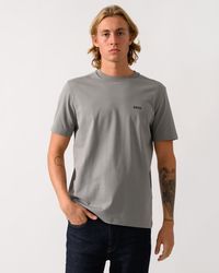 BOSS - Tee Stretch Cotton T-Shirt With Contrast Logo - Lyst