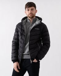 ARMANI EXCHANGE - Milano/New York Logo Hooded Down Jacket /Melange 0217, Size: M - Lyst