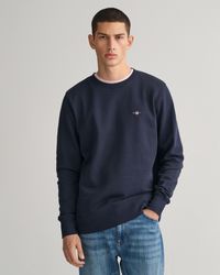GANT - Regular Fit Shield Logo Crew Neck Sweatshirt Size: M - Lyst