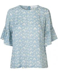 Samsøe & Samsøe - Serena Ss Aop Top 8083 - Lyst