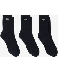 Lacoste - 3-Pack Long Ribbed Socks - Lyst
