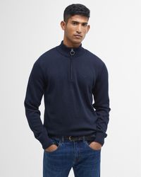Barbour - Cotton Half Zip Jumper - Lyst