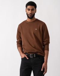 GANT - Regular Fit Shield Logo Crew Neck Sweatshirt - Lyst