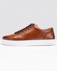 Oliver Sweeney - Hayle Antiqued Calf Leather Trainers - Lyst