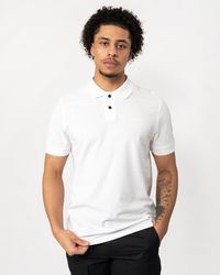 BOSS - Prime Cotton-Pique Polo Shirt With Logo Print Nos Size: L - Lyst