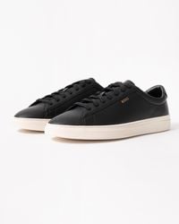 BOSS - Kieran Grained-Leather Trainers With Rubber Sole - Lyst