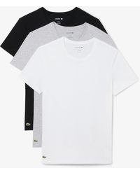Lacoste - 3-Pack Plain T-Shirts - Lyst