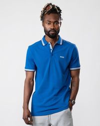 BOSS - Paddy Cotton-Piqué Polo Shirt With Contrast Logo - Lyst