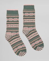 Joules - Lucille Fairisle Socks - Lyst