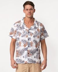 BOSS - Short Sleeve Tropical Print Beach Shirt - Lyst