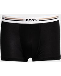 BOSS - Revive 3-Pack Soft-Touch Stretch Trunks With Logo Waistbands Size: L - Lyst