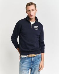 GANT - Seasonal Graphic Half Zip Sweatshirt - Lyst