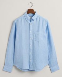 GANT - Regular Garment Dyed Linen Shirt - Lyst