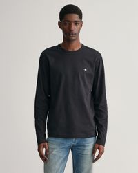 GANT - Regular Fit Long Sleeve Shield Logo T-Shirt - Lyst