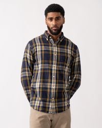 GANT - Long Sleeve Windblown Flannel Large Check Shirt - Lyst