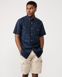 GANT - Regular Fit Short Sleeve Poplin Shirt - Lyst