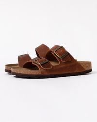 Birkenstock - Arizona Oiled Natural Leather Sandals - Lyst