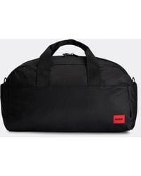 HUGO - Ethon 2.0n Recycled Fabric Holdall With Red Logo Patch - Lyst