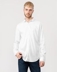 Armani Exchange - Long Sleeve Bi-stretch Shirt - Lyst