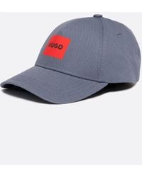 HUGO - Jude Cotton-twill Woven Cap With Logo Print - Lyst