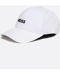 BOSS - Zed Cotton-twill Six-panel Cap With Embroidered Logo - Lyst
