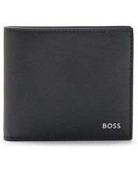 BOSS Orange Zair 8-card Structured Billfold Wallet - Black