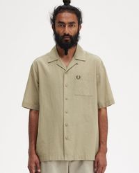 Fred Perry - Lightweight Texture Revere Collar Short Sleeve Shirt - Lyst
