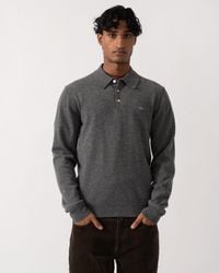 GANT - Superfine Lambswool Long Sleeve Polo - Lyst