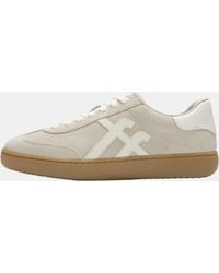 Fitflop - The Dash Ff T-Toe Suede Trainers, Taupe, Size: Uk - Lyst
